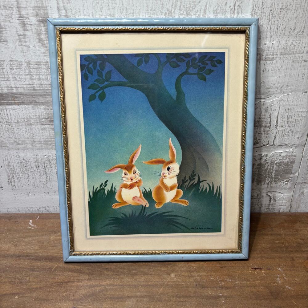 Vintage Hildebrant Goes Bunny Nursery Print